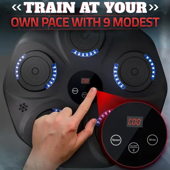 Music Boxing Machine For Adults Durable Wall Mounted Bluetooth Punching With 9