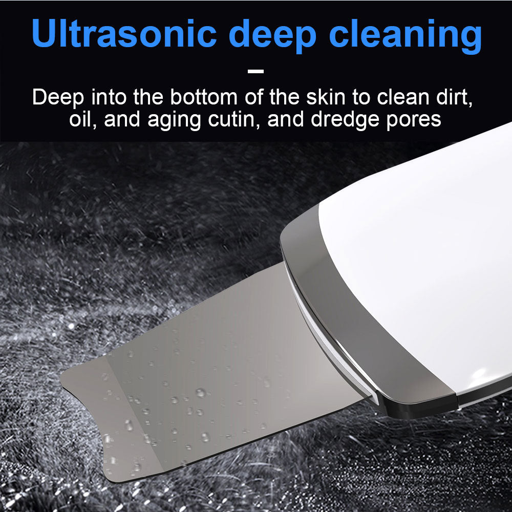 Electric Ultrasonic Skin Scrubber Face Spatula Home Facial Cleaner Handheld Mini Derma Galvanica Tightening Machine USB