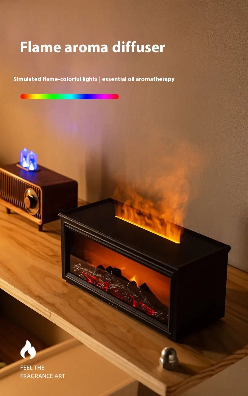Simulation 3d Fireplace Flame Aroma Diffuser Household Desk