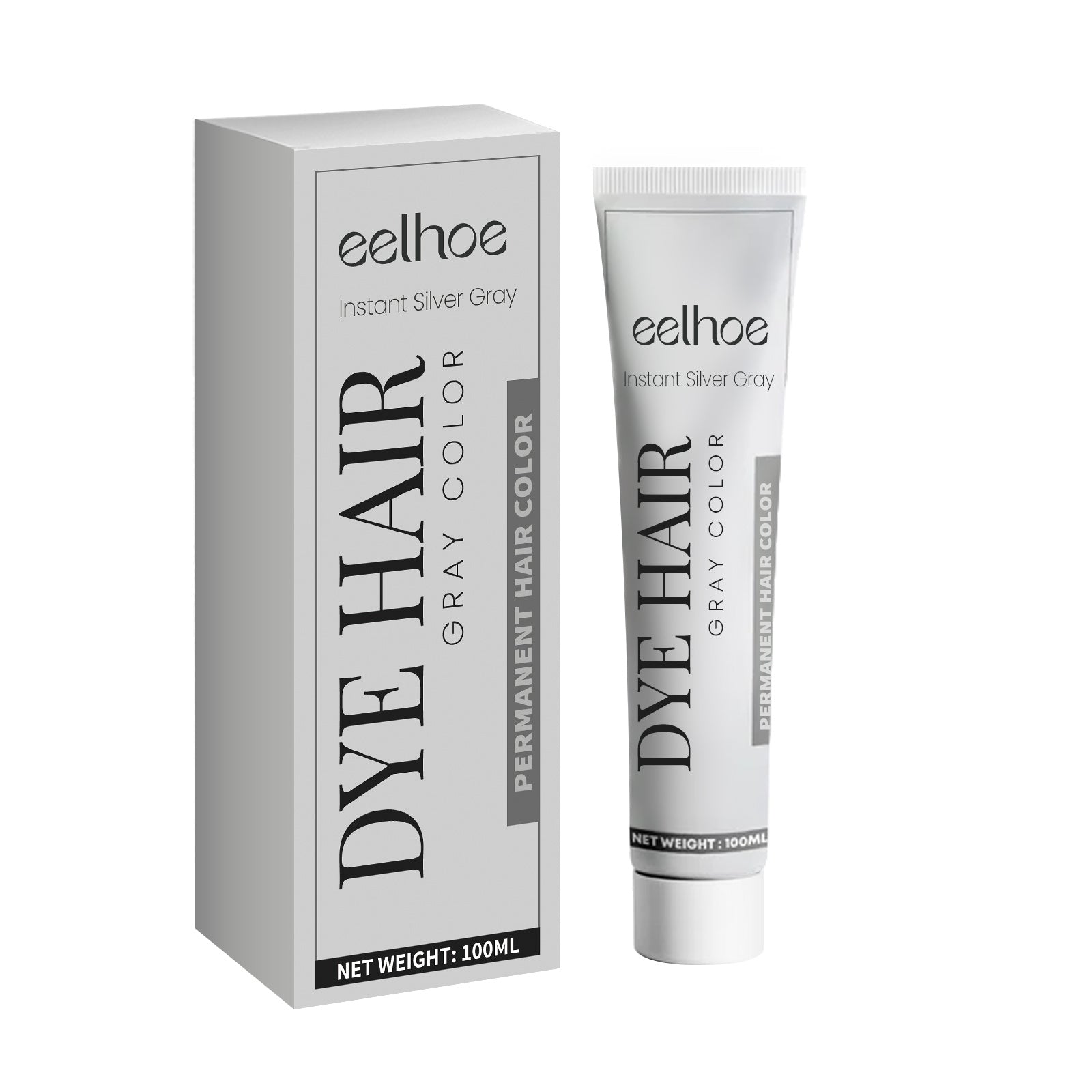 EELHOE Gray Hair Cream Natural Color Long Lasting No Damage Easy To Clean Tide Hairdresser 1pcs