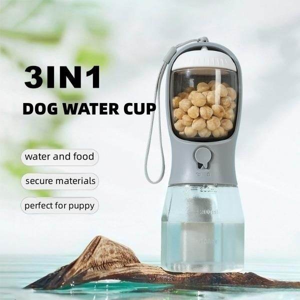 Dog Water Cup Drinking Food Garbage Bag Three-in-one Portable Small Multi-functional Pet Cups Pets Supplies - The Genie Store