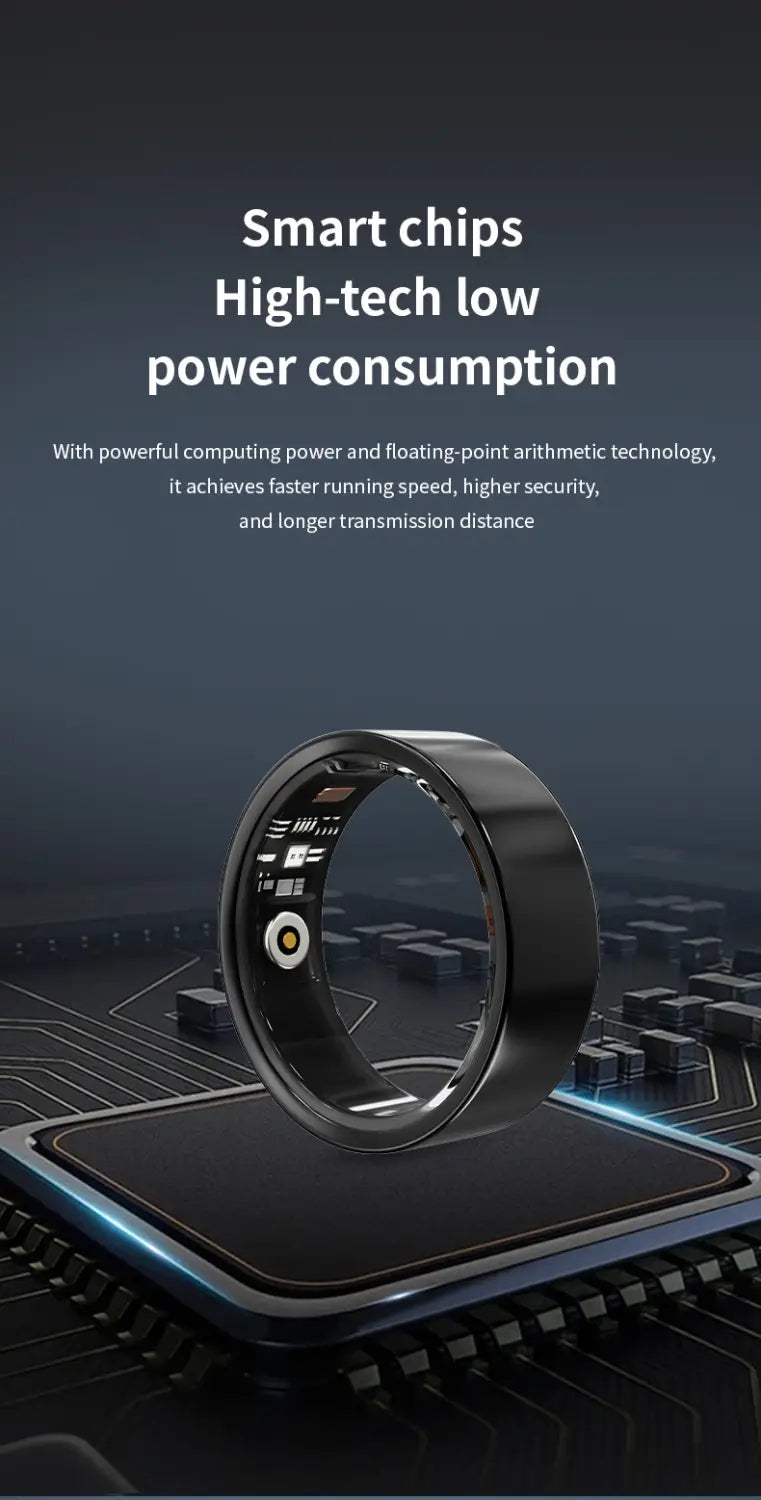 Smart Ring Health Tracker Fitness Sleep Heart Rate Blood Oxygen For Men And Women,IP68 Waterproof Level Bluetooth Rings