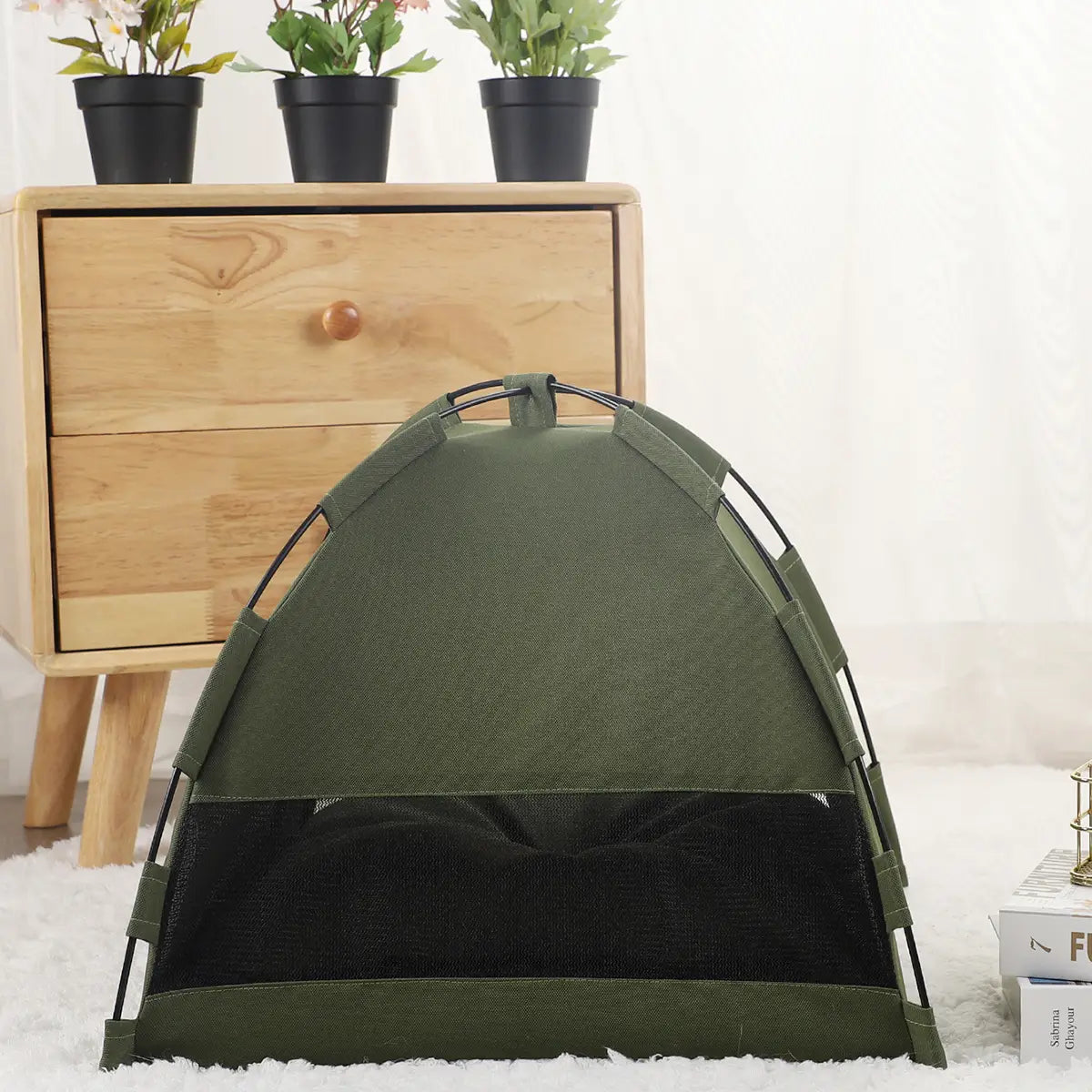 Cat Tent Cooling Mat Dog House Pet Sofa Camping Bed With Cushion For Kennel Indoor Nest Pets Products