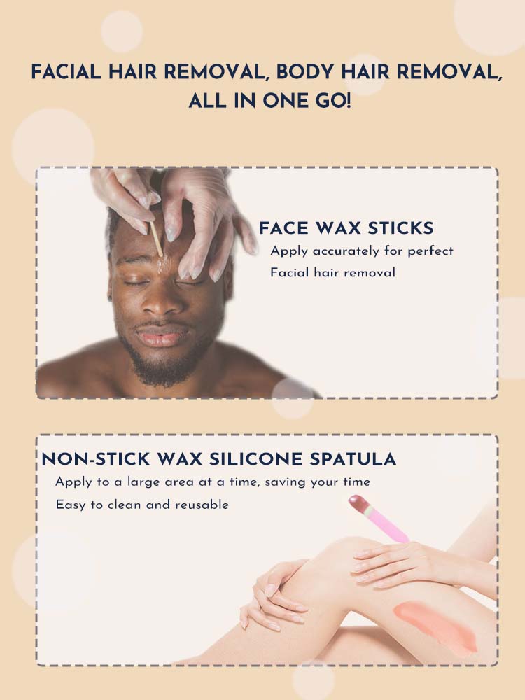 Waxing Kit WUWUVISTA 23 Items Hair Removal Wax With Warmer Beads For Face Brazilian Full Body Bikini Sensitiive Skin