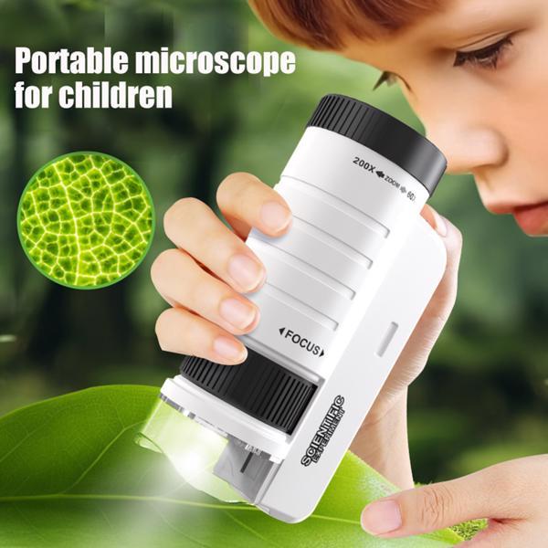 Bio Educational Science Experiment Toy Gift Microscope For Kids 5804A Black