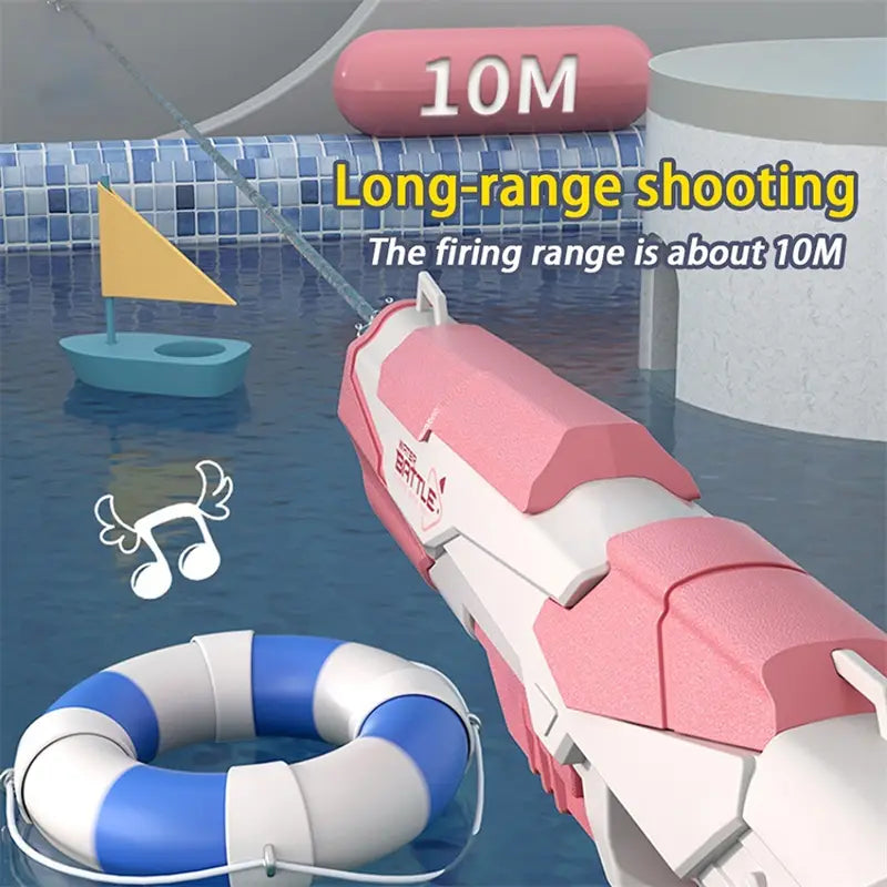 Space Water Gun Electric Automatic Absorption Fights Toy Outdoor Beach Swimming Pool Bath Toys For Children Kid Gift