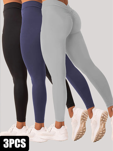 3 Pack Women’s Yoga Leggings With High Waistband Moisture Wicking And Stretchy Perfect For Outdoor Activities Fitness