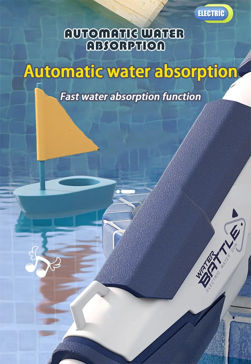 Space Water Gun Electric Automatic Absorption Fights Toy Outdoor Beach Swimming Pool Bath Toys For Children Kid Gift