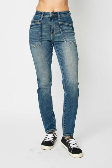 Judy Blue Full Size High Waist Skinny Jeans Dark / 0/24