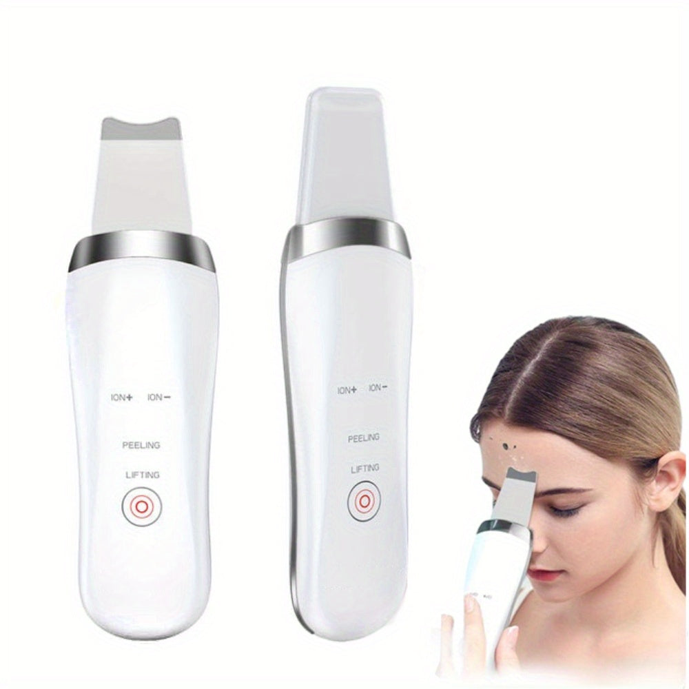 Electric Ultrasonic Skin Scrubber Face Spatula Home Facial Cleaner Handheld Mini Derma Galvanica Tightening Machine USB