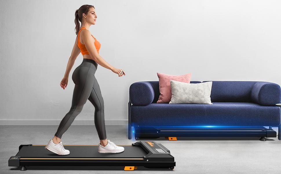 Treadmill With Remote Control Easy to move Wheels Display Screen Three level Incline Suitable For Indoor Exercise