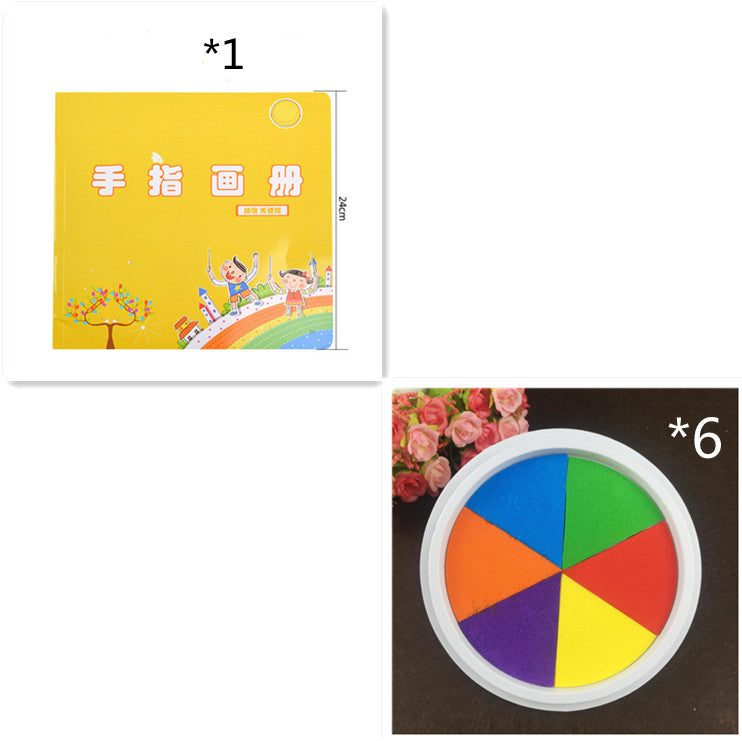 New Hot Selling Kindergarten Finger Print Mud Non toxic Washable Pigment D set