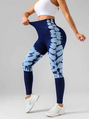 Tie dye Women’s Yoga Leggings With High Waistband Moisture Wicking And Stretchy Perfect For Outdoor Activities Fitness