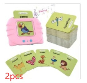 Children’s Enlightening Early Education Smart Pure English Card Version Pink / 2PCS