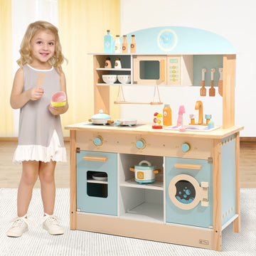 ROBOTIME DIY Pretend Play Kitchen Cooking Toy Set Gift For Boys And Girls WCF14