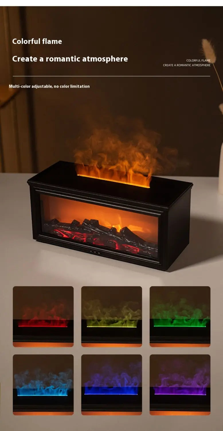 Simulation 3d Fireplace Flame Aroma Diffuser Household Desk