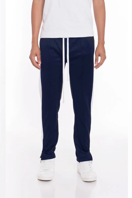 WEIV Men's Stripes Tricot Tapered Pants