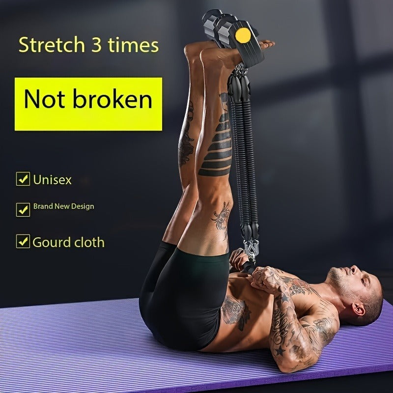 A Set Of Adjustable Resistance Tension Bands With Foot Pedals And Handles High Level Anti Fall Suitable For Fitness