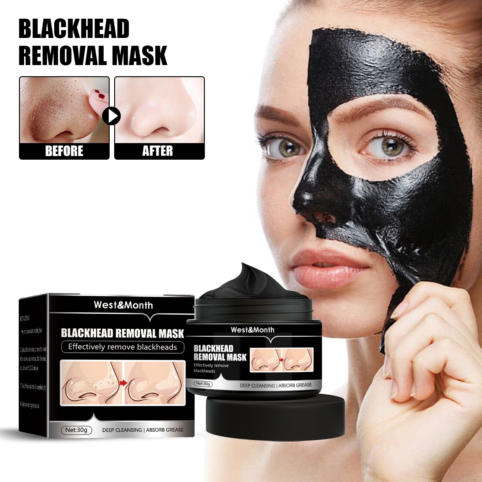 Peel Off Charcoal Deep Cleaning Facial Mask 1pcs