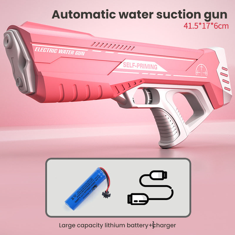 Space Water Gun Electric Automatic Absorption Fights Toy Outdoor Beach Swimming Pool Bath Toys For Children Kid Gift