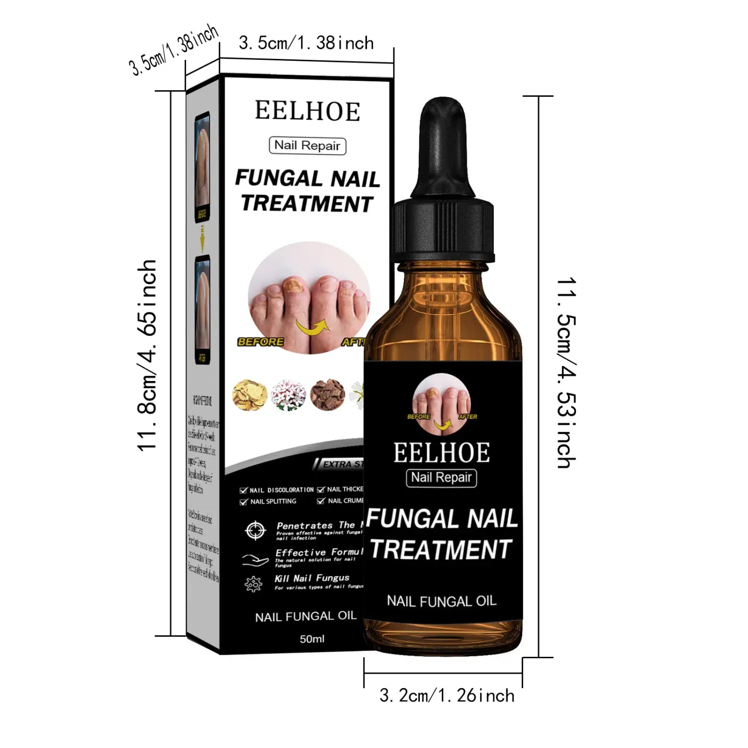 EELHOE Nail Repair Solution Thickening And Brightening Nails Removing Gray Nourishing Care