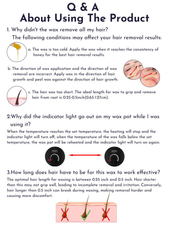 Waxing Kit WUWUVISTA 23 Items Hair Removal Wax With Warmer Beads For Face Brazilian Full Body Bikini Sensitiive Skin