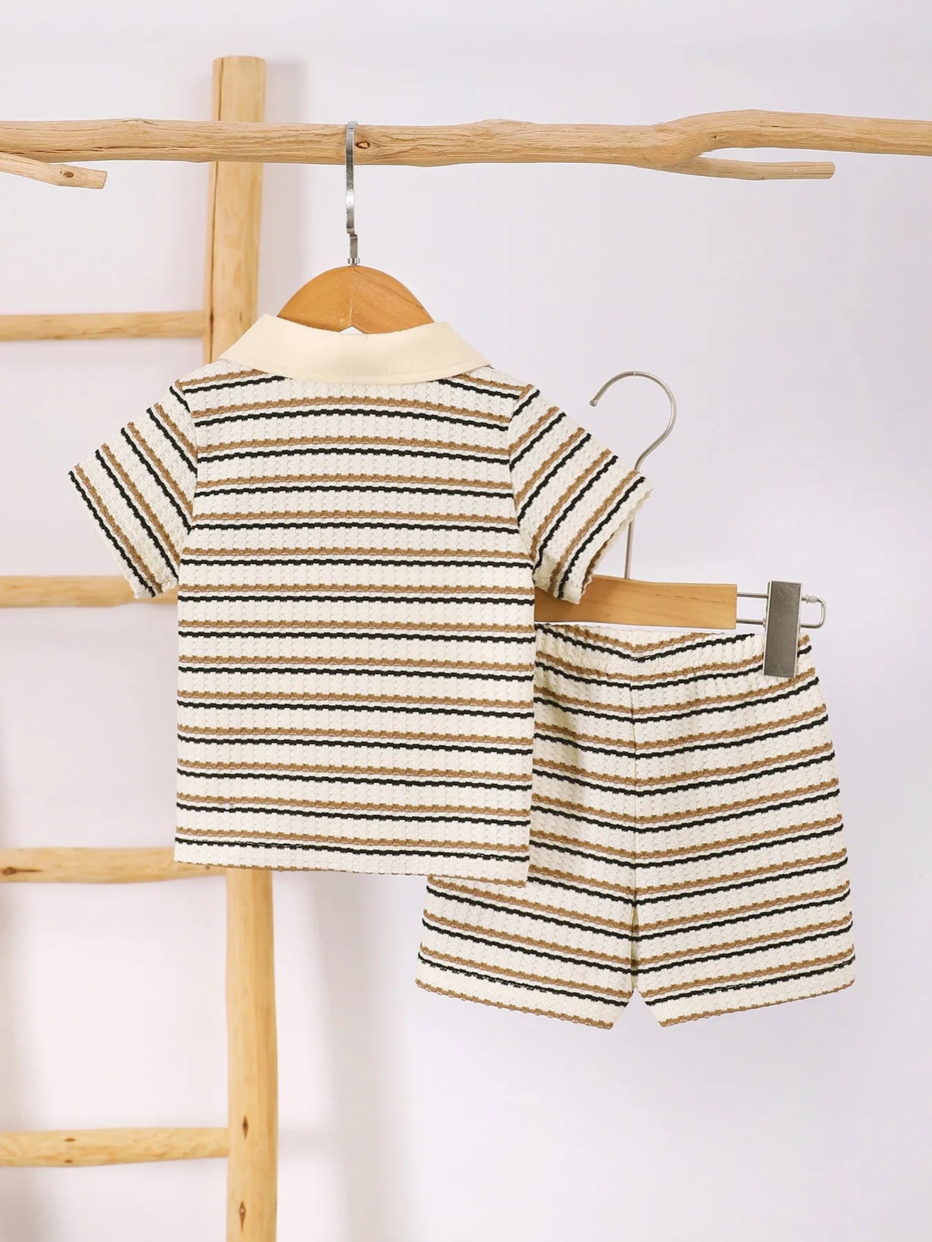 Children’s Striped Short Sleeve Polo and Pants Set