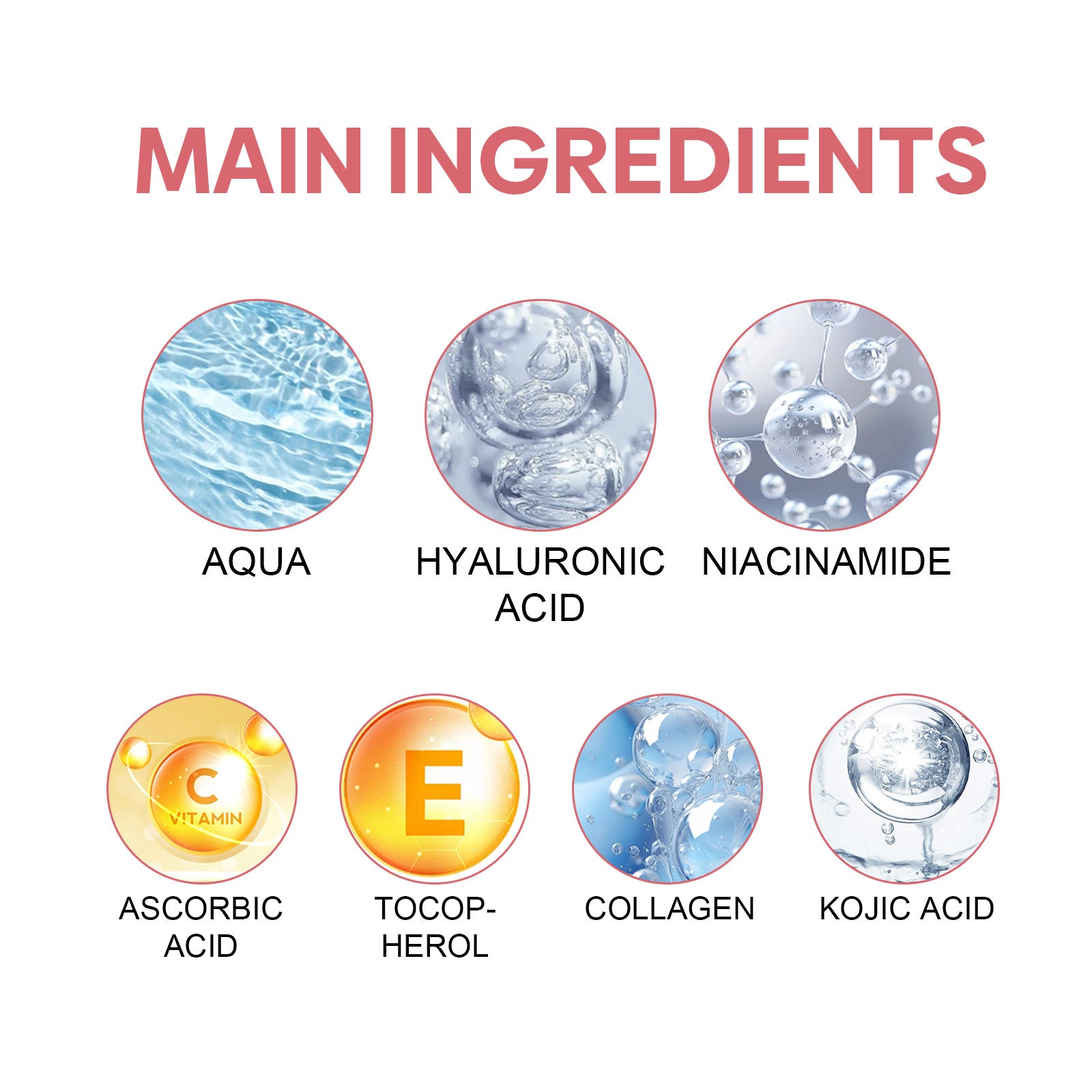 5 In 1 Facial Serum,30 Vitamin C Face Serum,Anti Aging Reduces Wrinkles Hydrating Collagen Serum