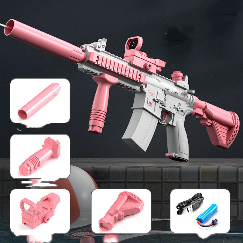 Space Water Gun Electric Automatic Absorption Fights Toy Outdoor Beach Swimming Pool Bath Toys For Children Kid Gift D