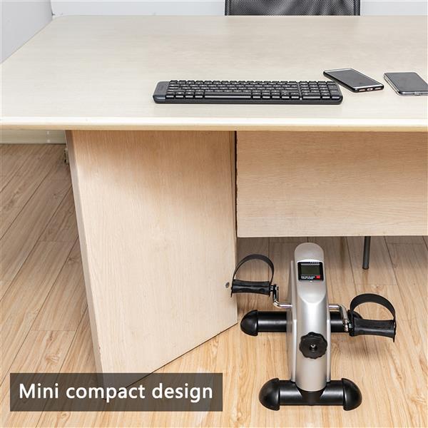 Home Mini Fitness Bike Hand And Foot Trainer Silver