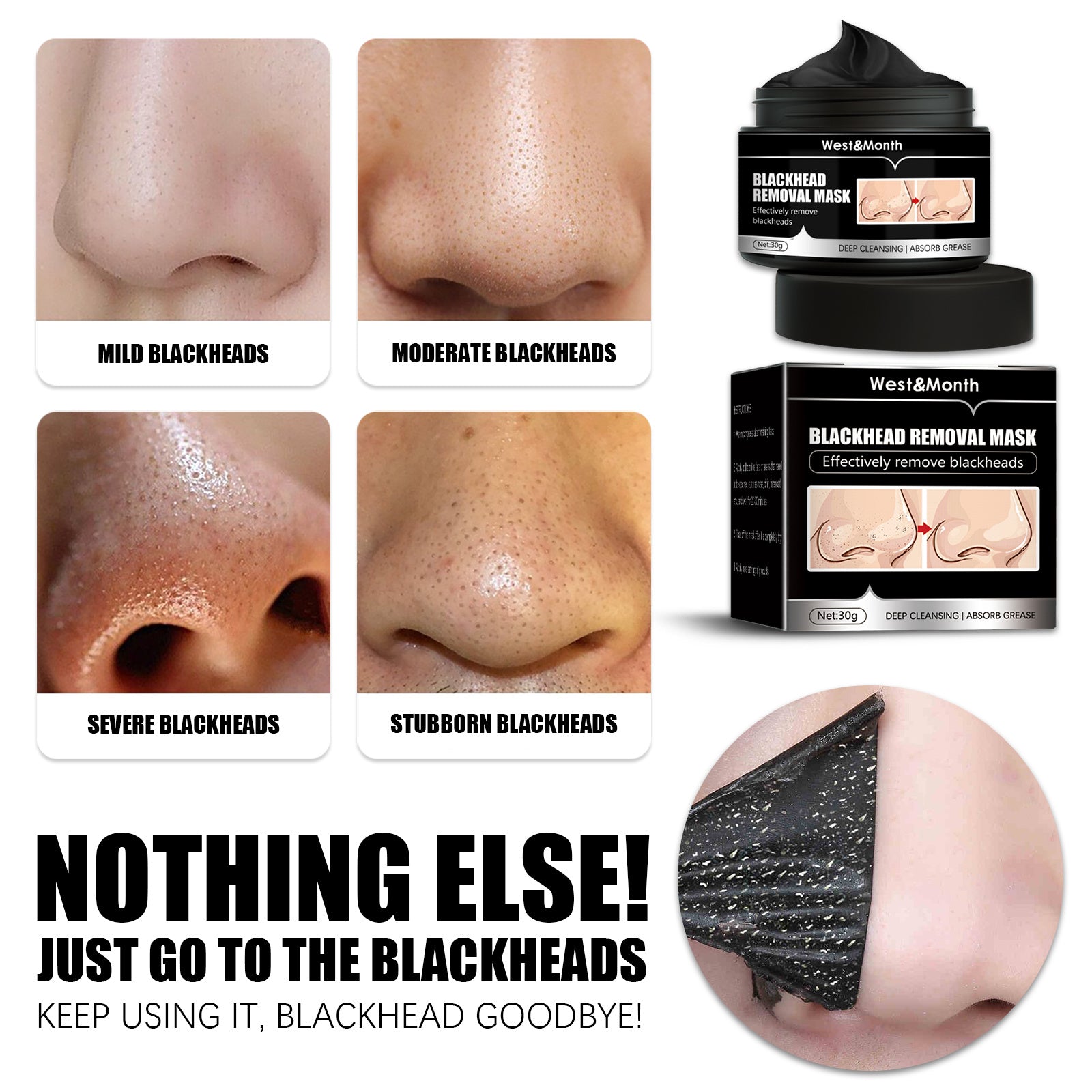 Peel Off Charcoal Deep Cleaning Facial Mask 1pcs