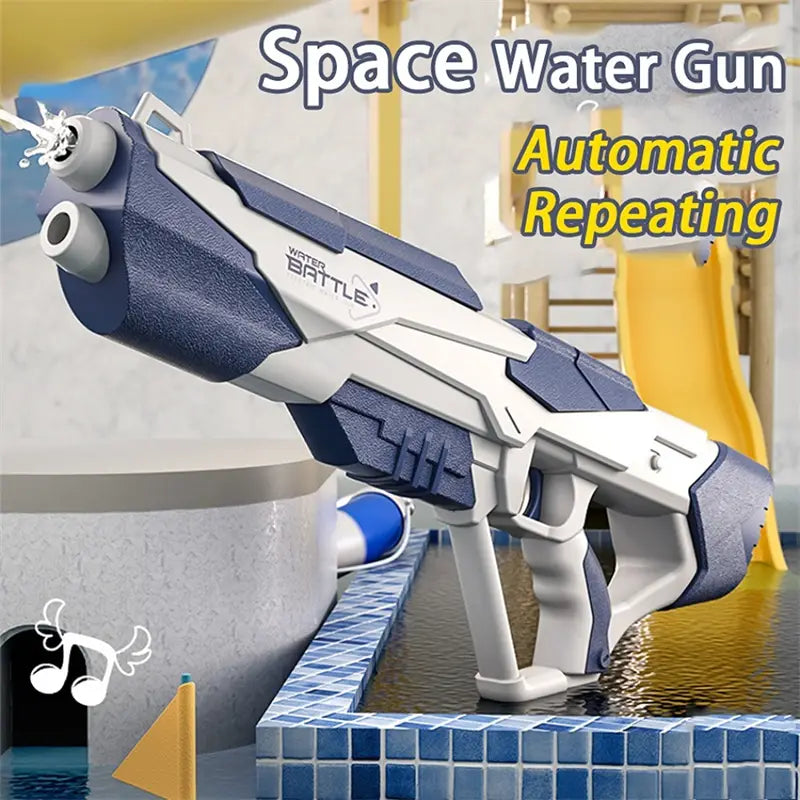 Space Water Gun Electric Automatic Absorption Fights Toy Outdoor Beach Swimming Pool Bath Toys For Children Kid Gift