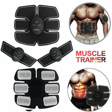 Electric Muscle Toner Machine ABS Toning Belt Simulation Fat Burner Belly Shaper Black