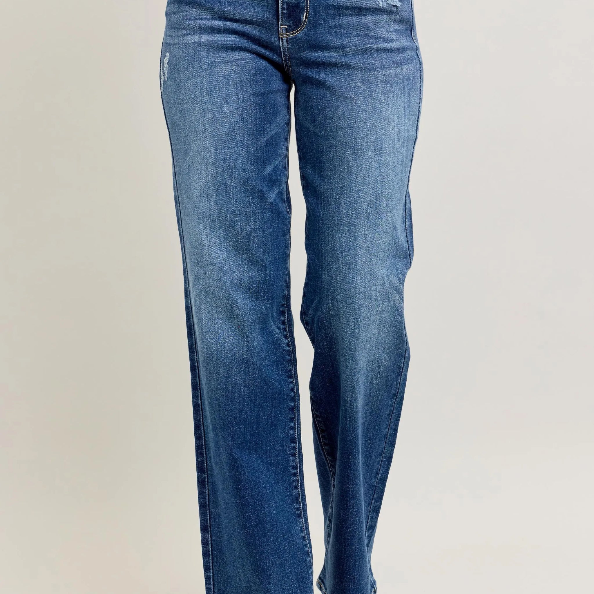 Judy Blue Full Size High Waist 90’s Straight Leg Jeans Plus DK / 0(24)