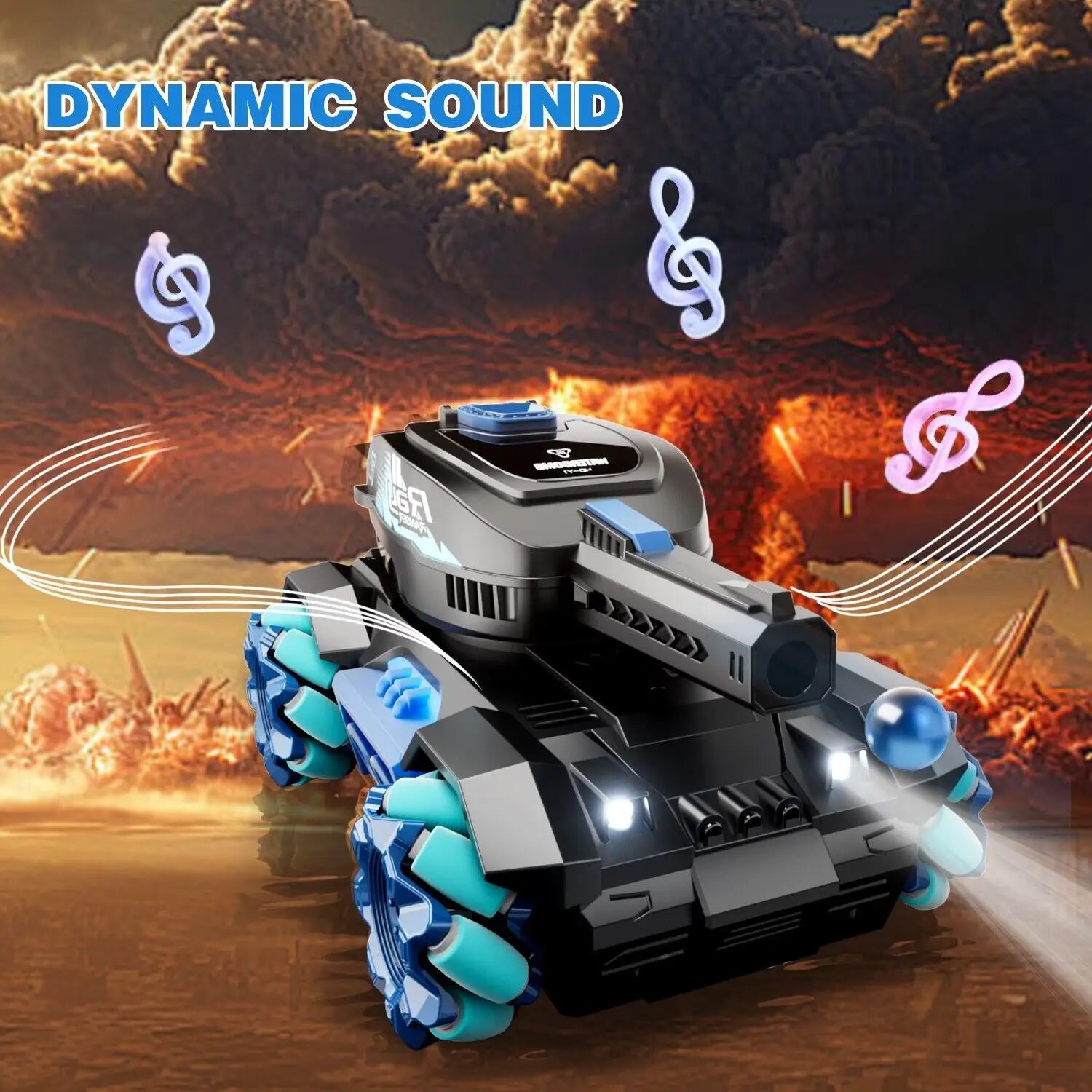 RC Tank Toys Four Wheel Drive Remote Control Car 2.4G Gesture Water Bomb