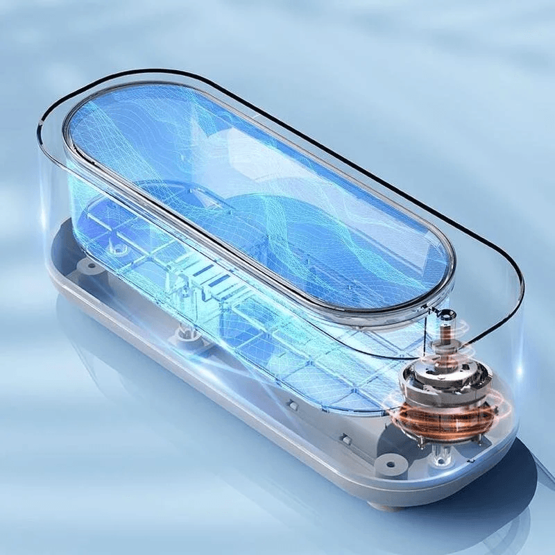 Professional Ultrasonic Jewelry & Glasses Cleaner – 45kHz High Frequency Deep Cleaning for Rings Watches Makeup Tools
