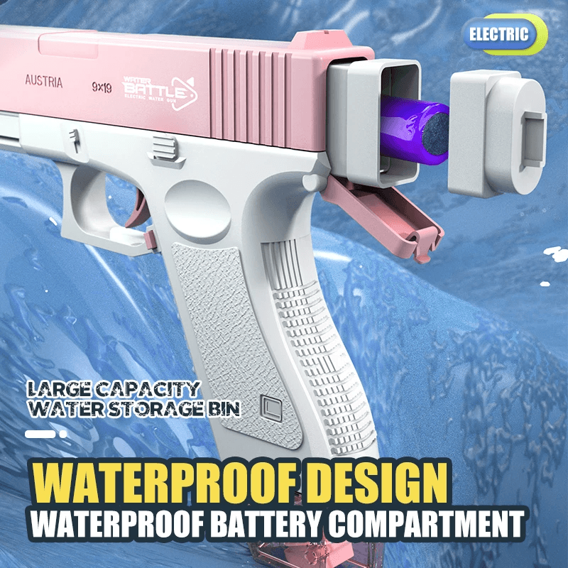 M1911 Water Gun Pistol Toy Electric Squirt with Backpack (100cc) for Outdoor Warfare Ages 3 +
