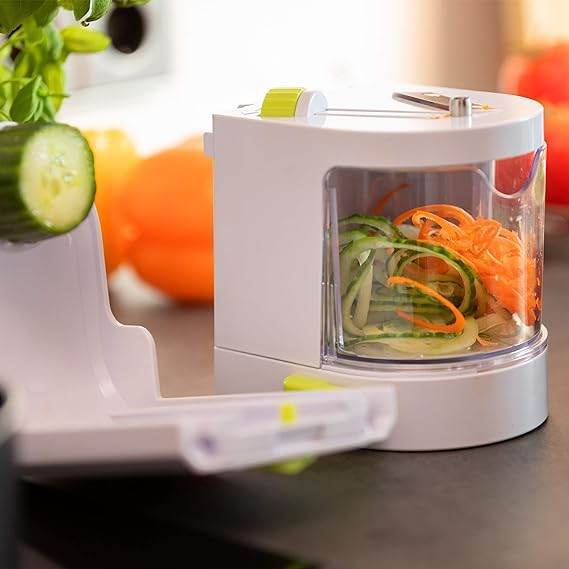 4 IN 1 Vegetable Spiralizer & Noodle Maker with Suction Cup Cutter Slicer